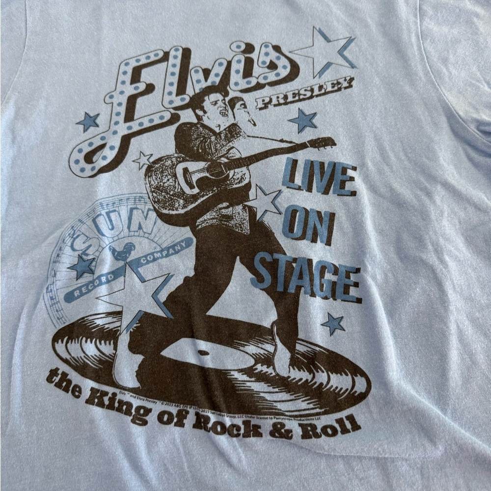 Chaser Kida Elvis Presley Blue Graphic T-Shirt size 10